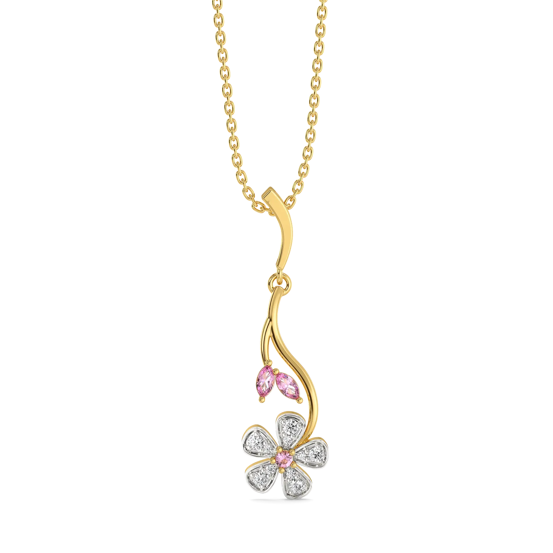 Branch of Bloom - Lab Diamond Pendant — image 1