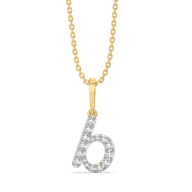 Bubble B - Lab Diamond Alphabet Pendant thumbnail 1