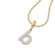 Bubble B - Lab Diamond Alphabet Pendant thumbnail 2
