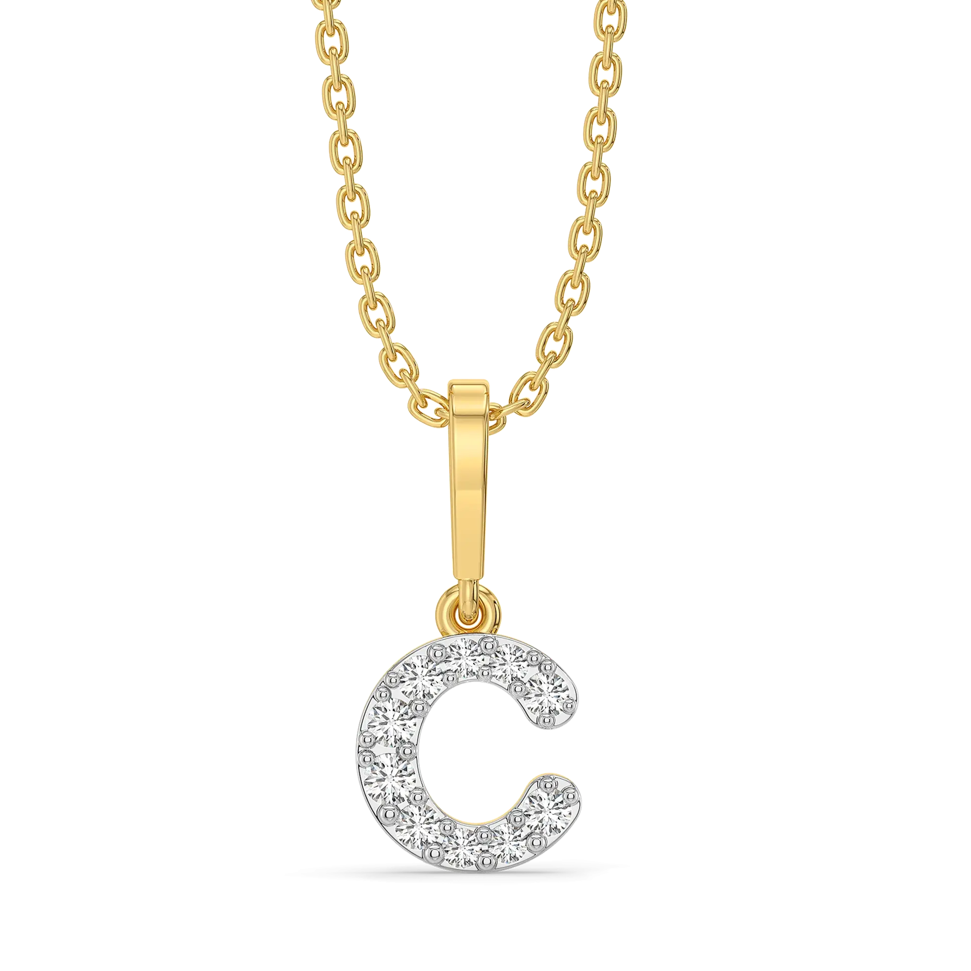 C Me Shine - Lab Diamond Alphabet Pendant — image 1