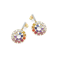 Chromatic Loop - Lab Diamond Drop Earrings thumbnail 1