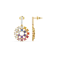 Chromatic Loop - Lab Diamond Drop Earrings thumbnail 5