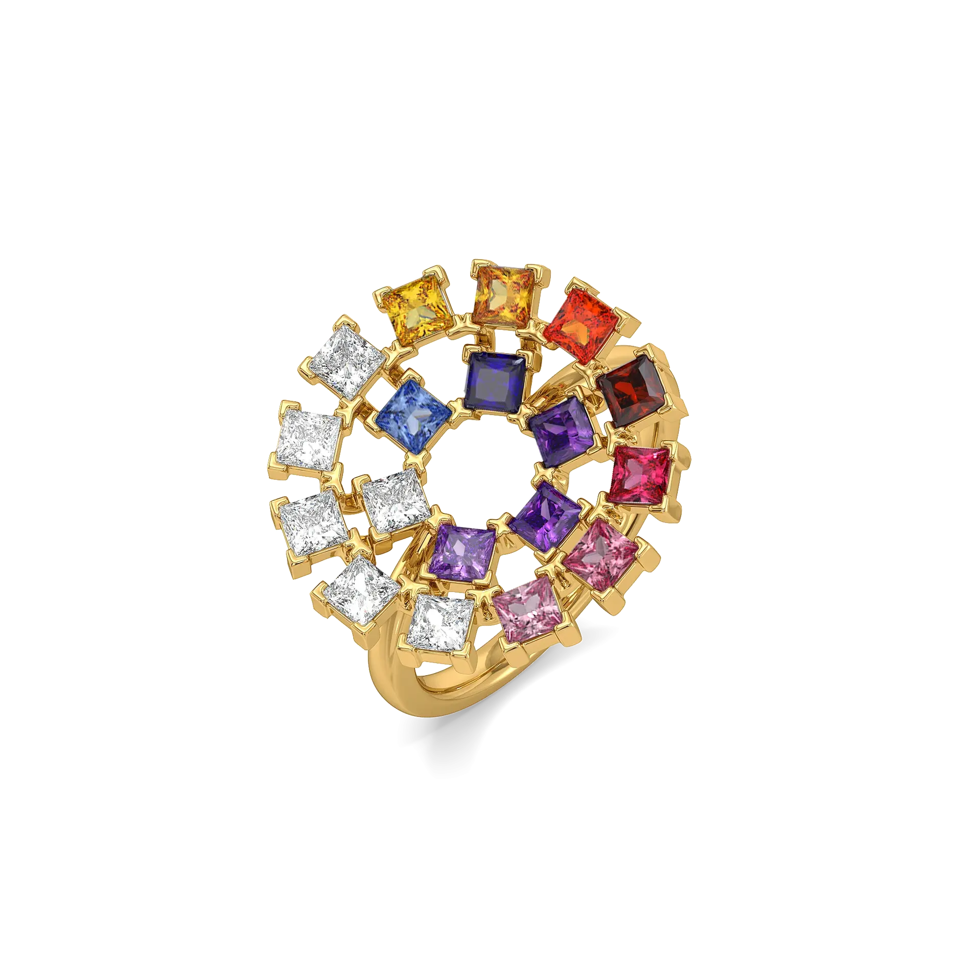 Chromatic Loop - Lab Diamond Ring