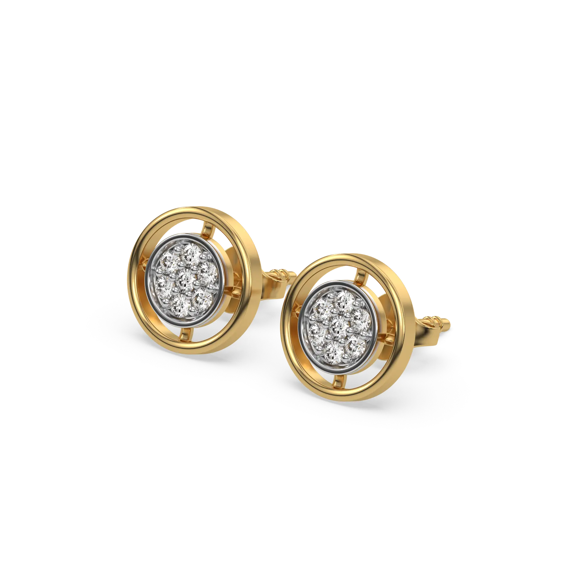 Circle of Dazzle - Lab Diamond Stud Earrings — image 1