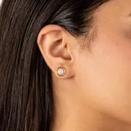 Circle of Dazzle - Lab Diamond Stud Earrings thumbnail 2