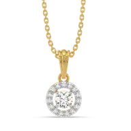 Circle of Light - Pure Gold Lab Diamond Pendant thumbnail 1