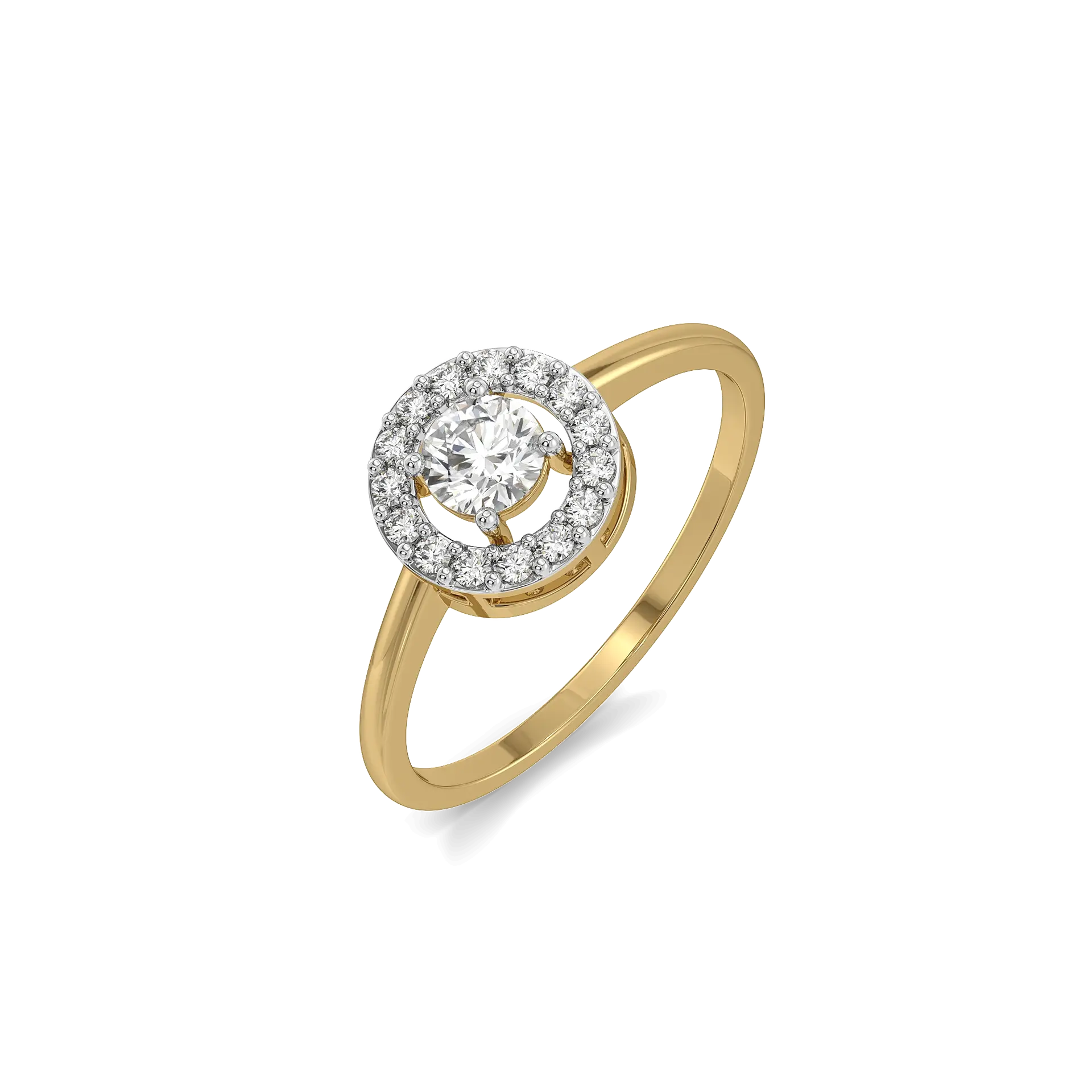 Circle of Light - Pure Gold Lab Diamond Ring