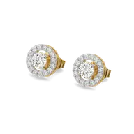Circle of Light - Pure Gold Lab Diamond Stud Earrings thumbnail 1