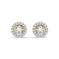 Circle of Light - Pure Gold Lab Diamond Stud Earrings thumbnail 2