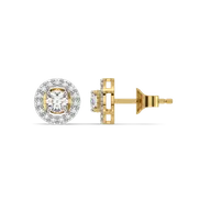 Circle of Light - Pure Gold Lab Diamond Stud Earrings thumbnail 3