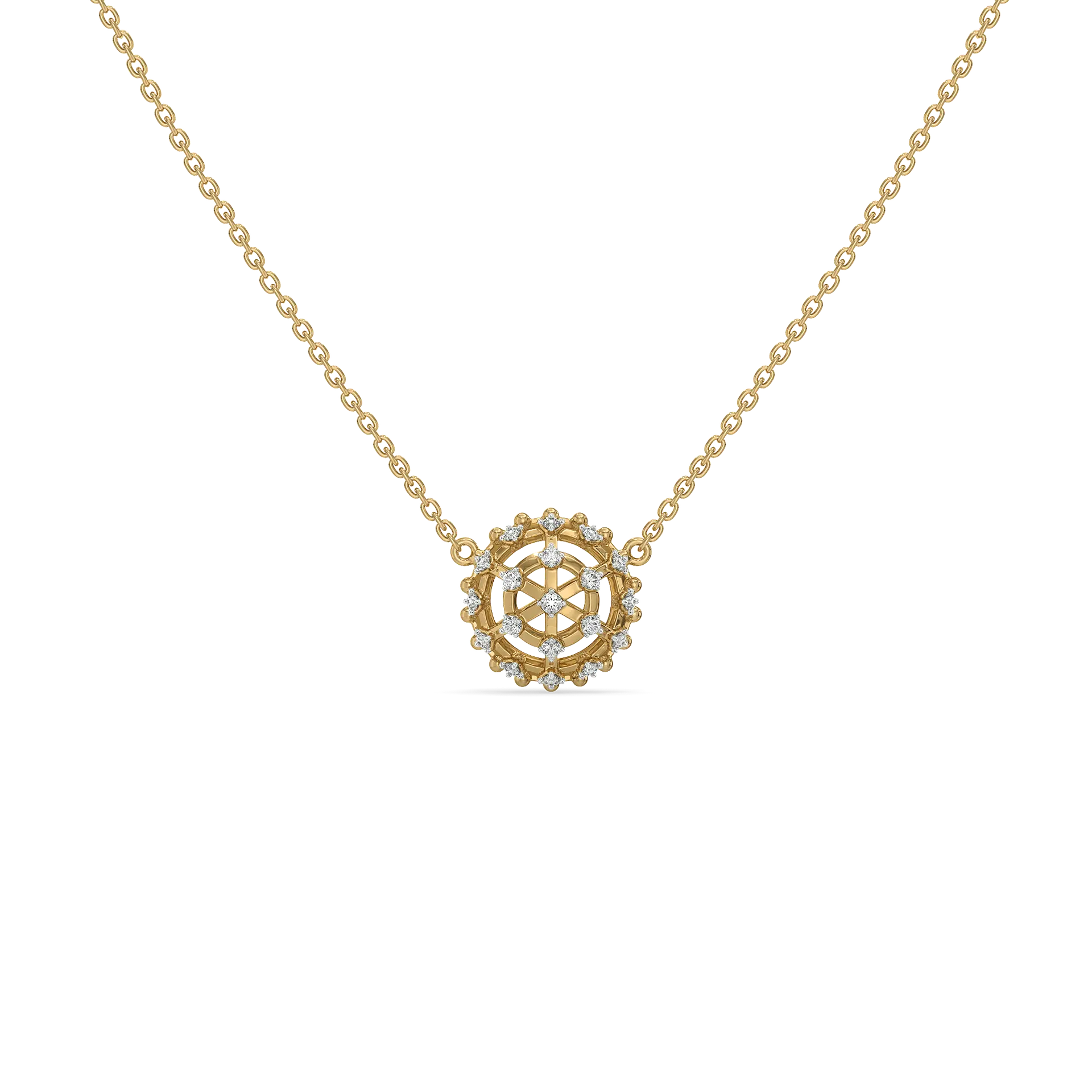 Classic Compass - Lab Diamond Pendant Necklace — image 1