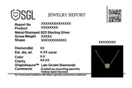 Classic Compass - Lab Diamond Pendant Necklace thumbnail 5