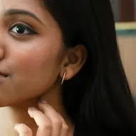 Classic Diamond Hoops - Lab Diamond Earrings thumbnail 2