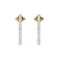 Classic Diamond Hoops - Lab Diamond Earrings thumbnail 4