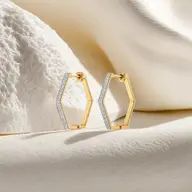 Classic Huggies - Lab Diamond  Earrings thumbnail 3