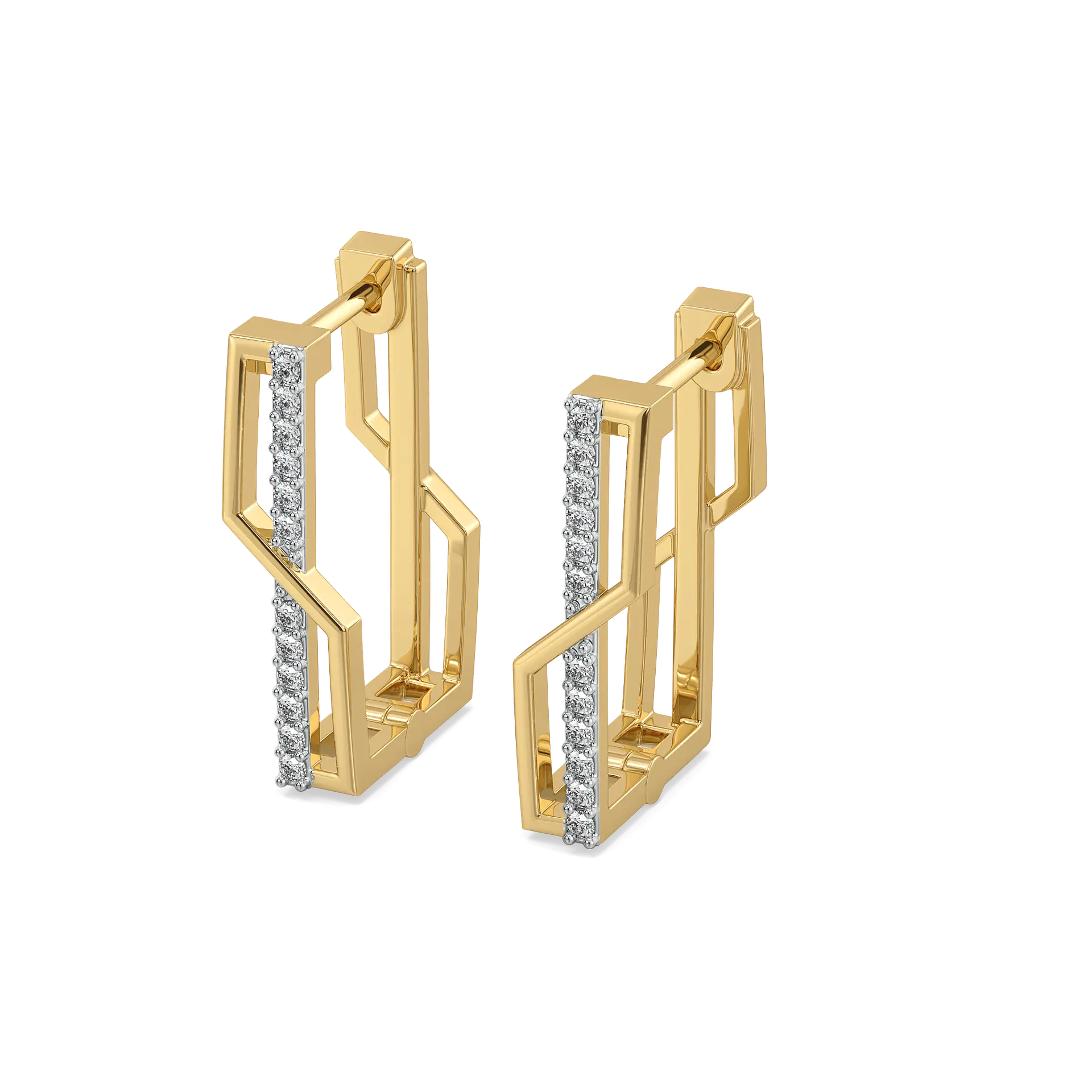 Classic Snug Huggies - Lab Diamond Earrings