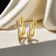 Classic Snug Huggies - Lab Diamond Earrings thumbnail 3