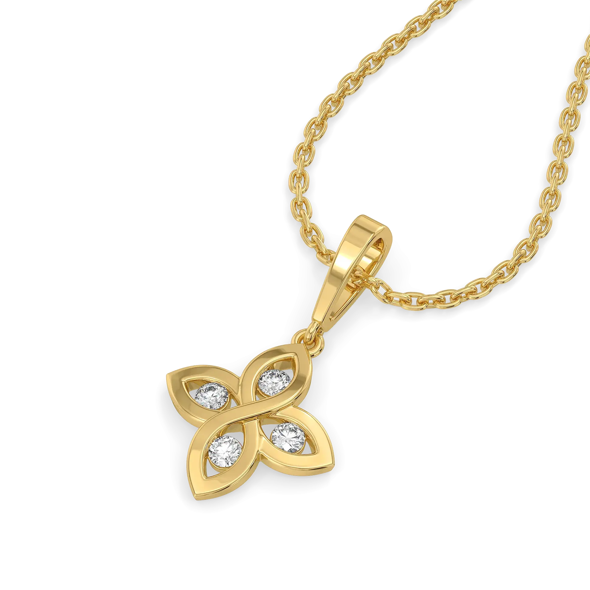 Clove Embrace - Lab Diamond Pendant
