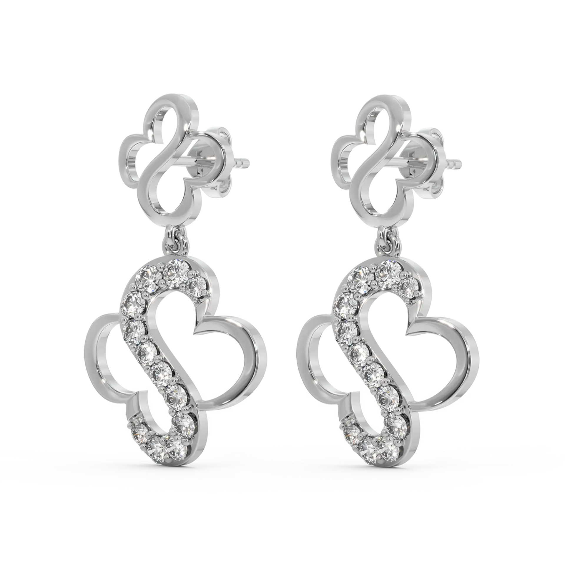 Clover S-Drops - Lab Diamond Earrings — image 1