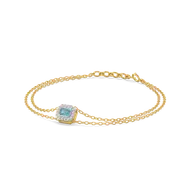 Coastal Calm - Lab Diamond Aquamarine Bracelet thumbnail 1