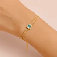 Coastal Calm - Lab Diamond Aquamarine Bracelet thumbnail 2