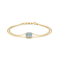 Coastal Calm - Lab Diamond Aquamarine Bracelet thumbnail 3