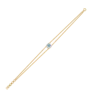 Coastal Calm - Lab Diamond Aquamarine Bracelet thumbnail 5