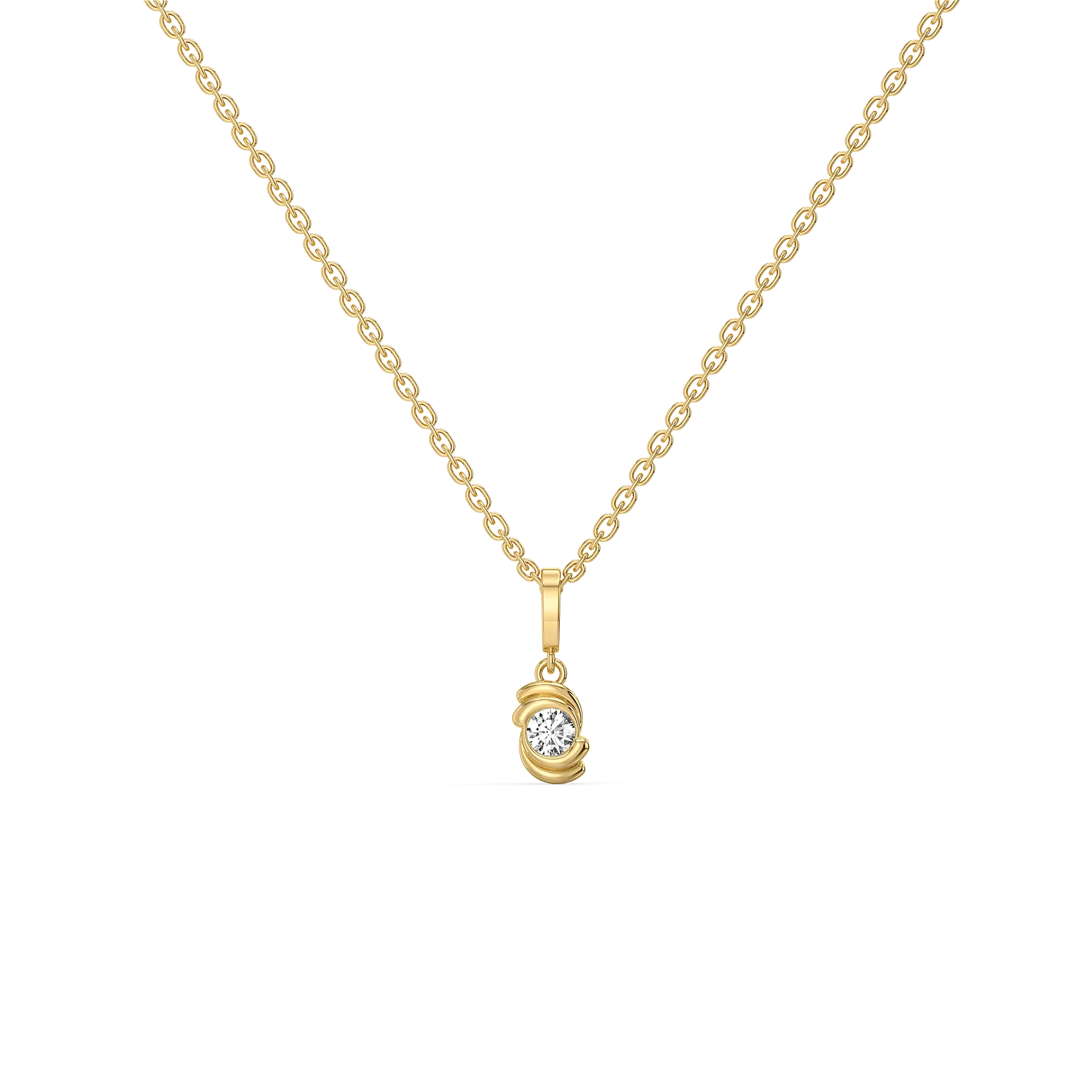 Cocoon Charm - Lab Diamond Necklace