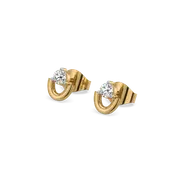 Cocoon Charm - Lab Diamond Stud Earrings thumbnail 1