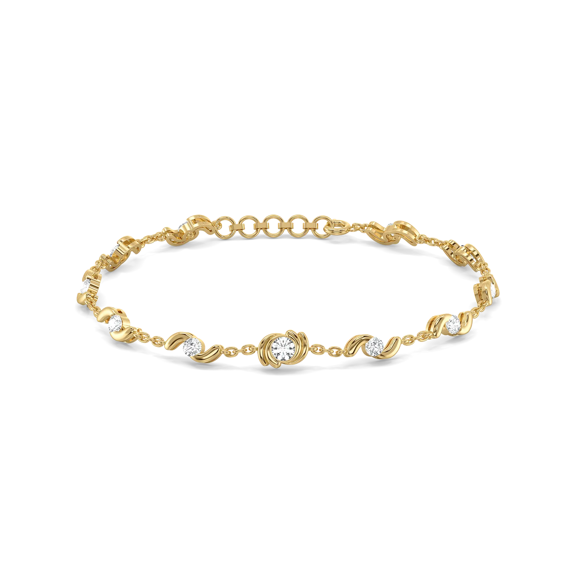 Cocoon Charm - Lab Diamond Tennis Bracelet — image 1