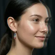 Colour Glitch - Lab Diamond Drop Earrings thumbnail 4