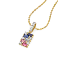 Colour Glitch - Lab Diamond Pendant thumbnail 1