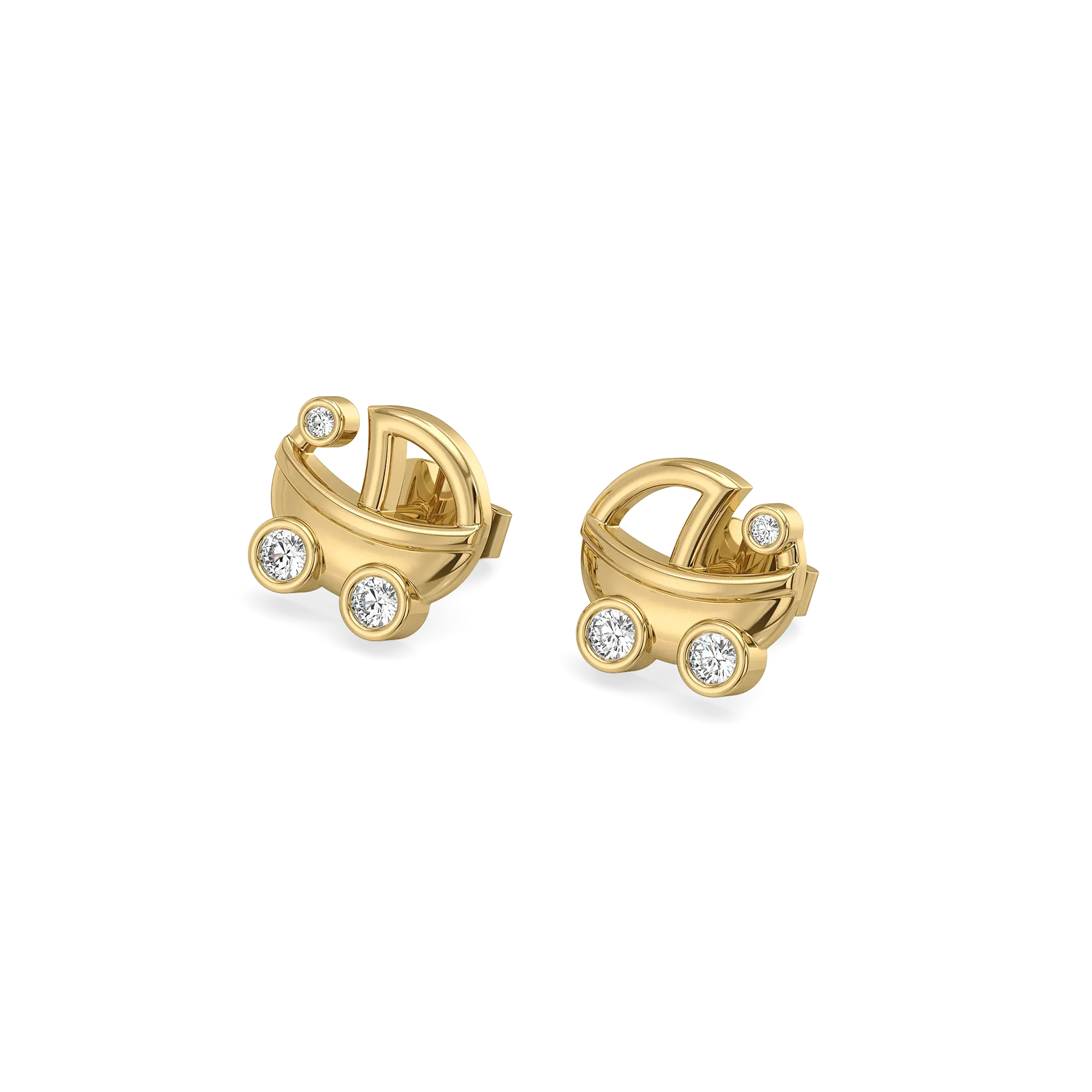 Cradle Glow - Lab Diamond Stud Earrings — image 1