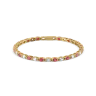Crimson Arc - Pure Gold Lab Diamond Tennis Bracelet thumbnail 1