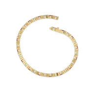 Crimson Arc - Pure Gold Lab Diamond Tennis Bracelet thumbnail 2
