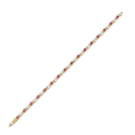 Crimson Arc - Pure Gold Lab Diamond Tennis Bracelet thumbnail 3