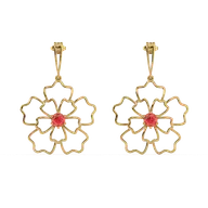Crimson Bloom - Ruby Drops Earrings thumbnail 1