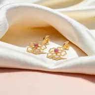 Crimson Bloom - Ruby Drops Earrings thumbnail 3