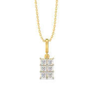 Crown Square - Pure Gold Lab Diamond Pendant thumbnail 1