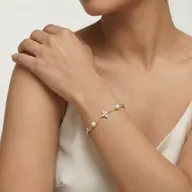 Crystal Pearls - Lab Diamond Bracelet thumbnail 1