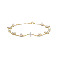 Crystal Pearls - Lab Diamond Bracelet thumbnail 2