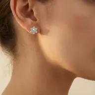 Crystal Pearls - Lab Diamond Earrings thumbnail 2
