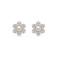 Crystal Pearls - Lab Diamond Earrings thumbnail 4
