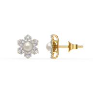 Crystal Pearls - Lab Diamond Earrings thumbnail 5