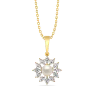 Crystal Pearls - Lab Diamond Pendant thumbnail 1