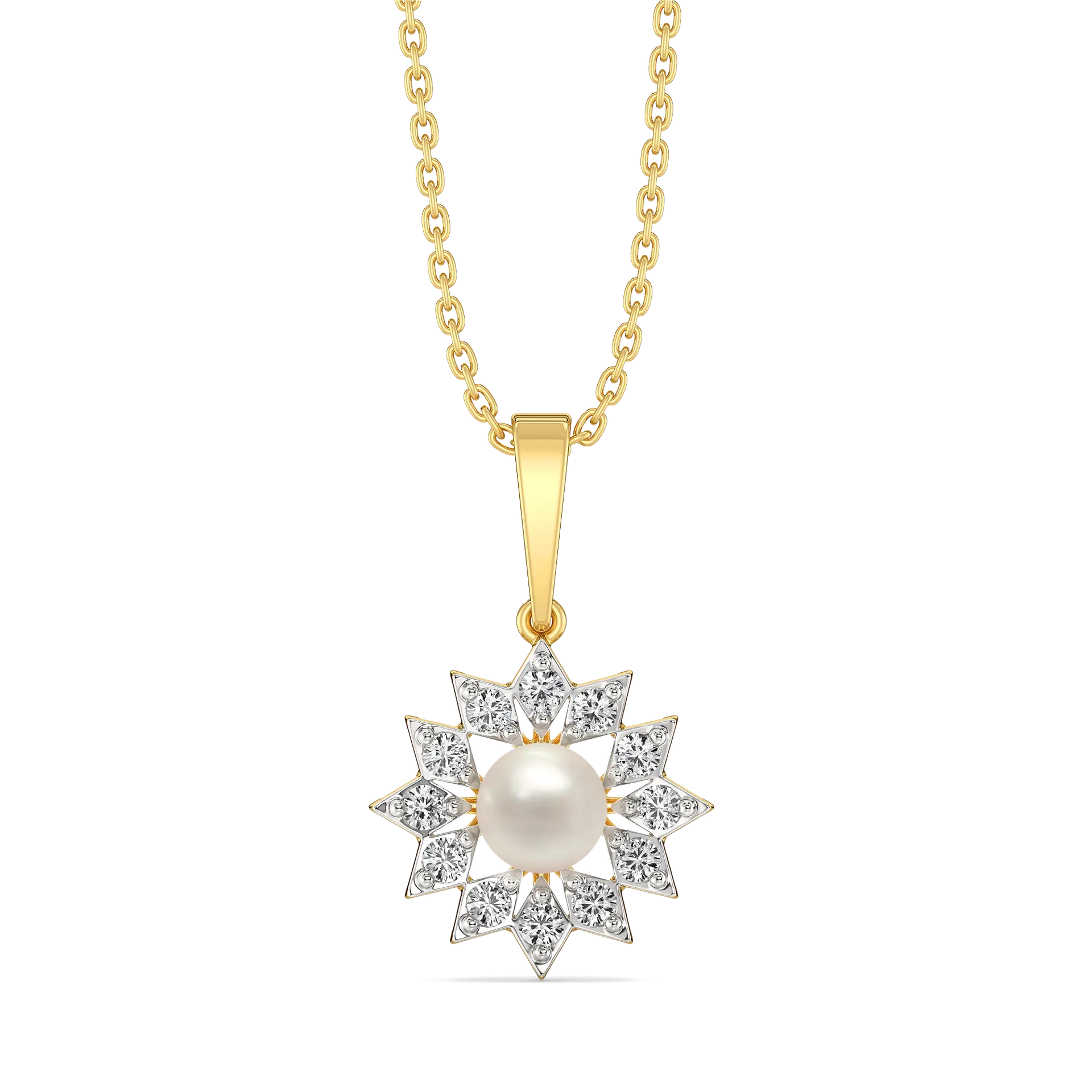 Crystal Pearls - Lab Diamond Pendant