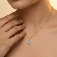Crystal Pearls - Lab Diamond Pendant thumbnail 2