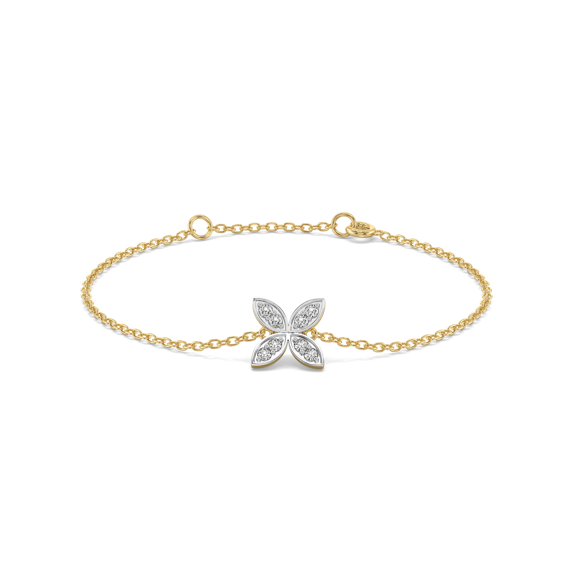 Daffodil Flora - Pure Gold Lab Diamond Fashion Bracelet — image 1
