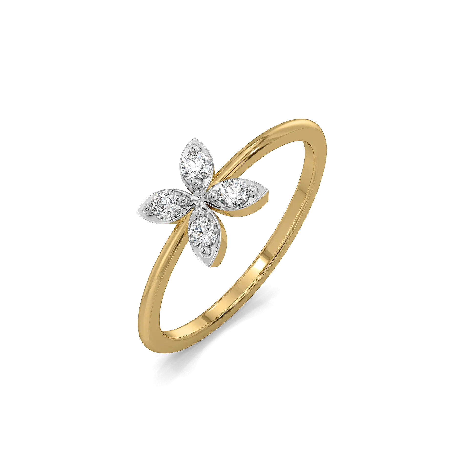 Daffodil Flora - Pure Gold Lab Diamond Fashion Ring