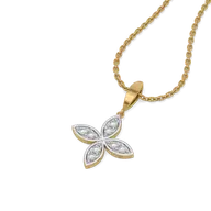 Daffodil Flora - Pure Gold Lab Diamond Pendant thumbnail 1